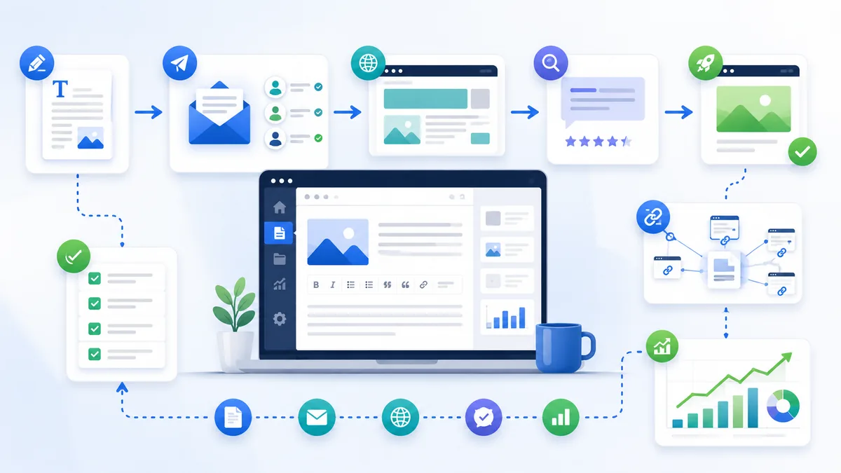 seo content outreach and guest post workflow no text