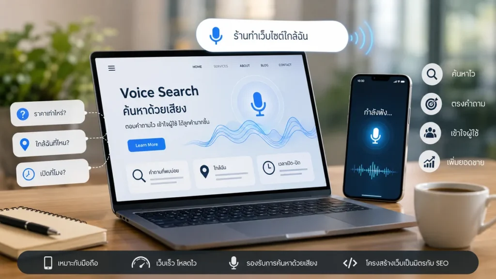 Voice Search SEO: ปรับเว็บให้ค้นหาด้วยเสียงเจอ