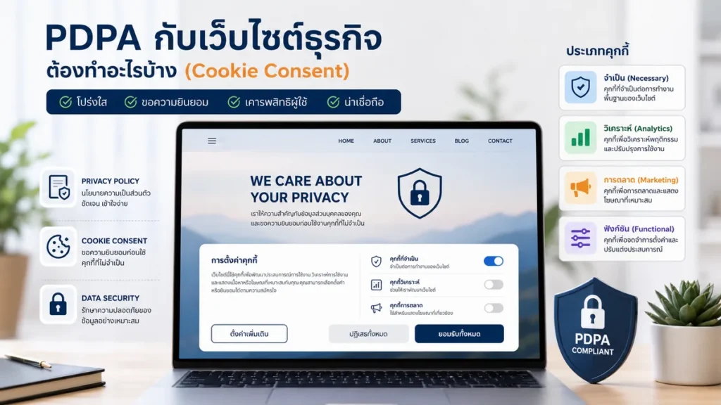 PDPA เว็บไซต์ธุรกิจ: ทำ Cookie Consent ให้ถูกต้อง