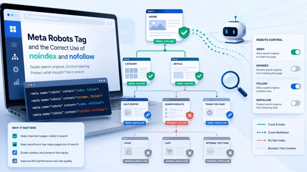 Meta Robots Tag คืออะไร? ใช้ noindex nofollow ให้ถูกวิธี
